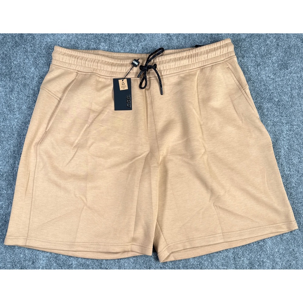 CSG Repetition Knit Shorts Mens 3XL Tan Khaki 9 Inch Inseam NWT